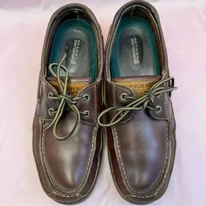 Sperry Dark Brown Leather Boat Shoes
