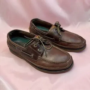 Sperry Dark Brown Leather Boat Shoes