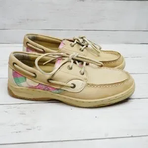 Sperry Top-sider Girls Size 4M Bluefish Linen/Sundress YG42709 Shoes READ DESC
