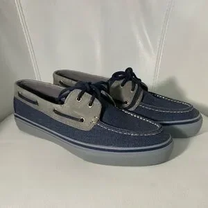 Sperry Top-Sider Mens Halyard 2-Eye Chambray STS18848 Bl Boat Shoes Size 11.5