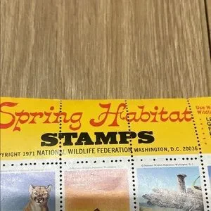 Spring Habit Wildlife Vintage Stamp Vintage