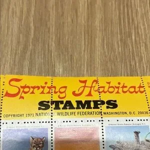 Spring Habit Wildlife Vintage Stamp Vintage