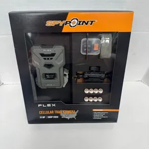 Spypoint Flex Cellular Trail Camera & Steel Security Box SB-500S Bundle NEW