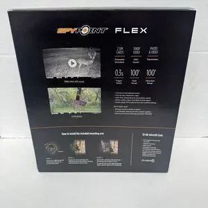 Spypoint Flex Cellular Trail Camera & Steel Security Box SB-500S Bundle NEW