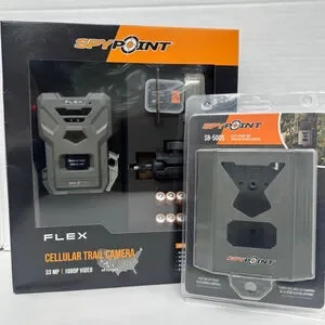 Spypoint Flex Cellular Trail Camera & Steel Security Box SB-500S Bundle NEW