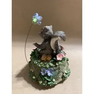 Squirrel Music Box San Fran Music Box Co Forest Friends 5" Vintage Skunk?