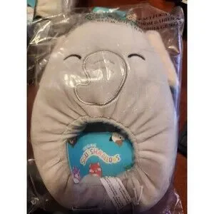 Squishmallow Slippers Mila The Gray Elephant Kids Size 13/1 Shoes NWT
