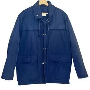 ST JOHN'S BAY Men's Blue Insulated Winter Coat size Large