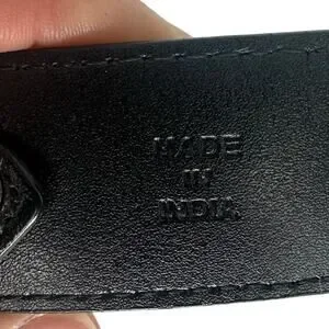 Stacy Adams Black Leather Belt Size 34 Nickel Buckle Mens Dress Belt Classic