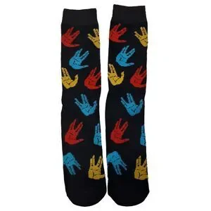 STAR TREK 3-Pair Mens Crew Socks Shoe Size 6-12 NWOT