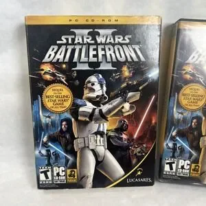 Star Wars Battlefront II 2 PC Complete Original Battlefront 4 Disc Manual Case