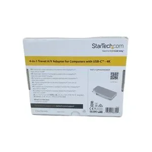 Startech 4-in-1 Travel A/V Adapter USB-C 4K Apple Macbook Or Windows Laptop