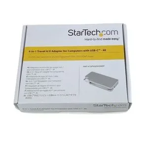 Startech 4-in-1 Travel A/V Adapter USB-C 4K Apple Macbook Or Windows Laptop