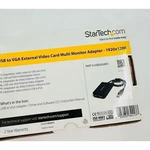 StarTech.com USB To VGA Multi Monitor External Video Card Adapter USB2VGAE2
