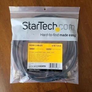 StarTech HDMI Cable HDMM6 HDMI to HDMI / Male to Male / 6 Feet/1.8 Meter New