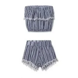 Stella Cove NWT Pin Stripe Pom Pom Short Set (10)