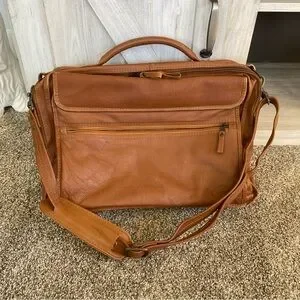 Stephen Marks Leather Briefcase Luggage Tote Unisex Bag Travel