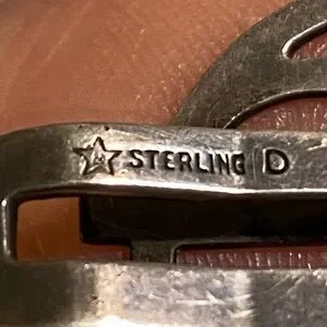 Sterling Silver Money Clip Dollar Sign Vintage B.A. Ballou