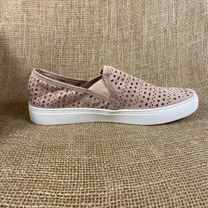Steve Madden Slip Ons Shoes Peach Fabric Suede Summer Shoes Women Size 8.5