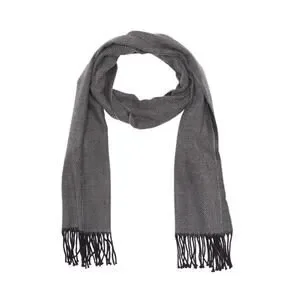 Stewart of Scotland Gray Herringbone Fringe Scarf NWT