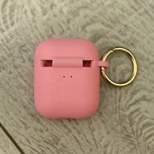 Stoney Clover Lane Pink Earbuds Case With Gold Keyring