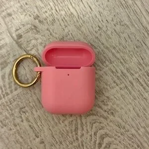Stoney Clover Lane Pink Earbuds Case With Gold Keyring