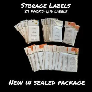 Storage Labels For Pantry Fridge Freezer 29 PACKS=1 116 labels Brand New