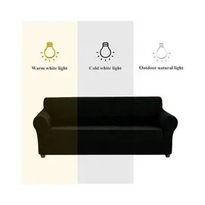 Stretch Loveseat Slipcover 1 Piece 2 Cushion Couch Water Repellent Jacquard Wash