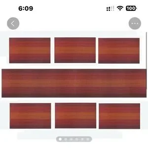Striped Brown And Red Storage Bins