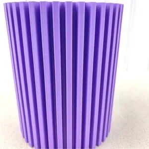 Striped Lidded Storage Container Organizer For Desk Vanity Or Home