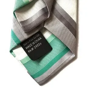 Striped Polyester Clip On Tie