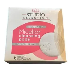 Studio Collection Micellar Cleansing Pads Set 0f 6 Reusable/Washable Pads
