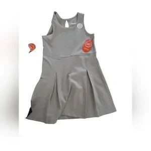 Stylish Kids Dress Set - Navy And Tan