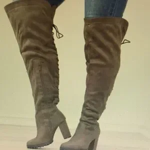 Stylish Tan Over-the-Knee Boots