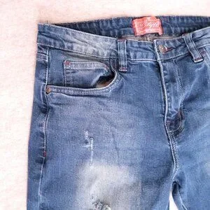 Stylo Skinny Jeans Distressed Dark Washed Blue Denim Stretch Men's Actual 32x29