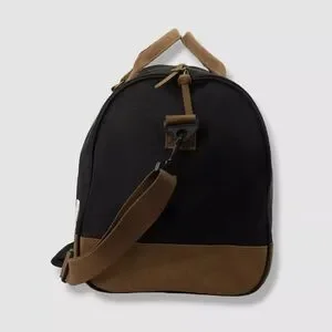 Sun + Stone Men's Black Reed Colorblocked Duffel Bag In Black & Tan NWT $100