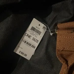 Sun + Stone Men's Black Reed Colorblocked Duffel Bag In Black & Tan NWT $100