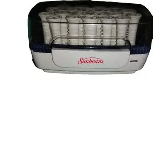 Sunbeam Hot Rollers SureSetter20 Curlers SBPC70 No Clips TESTED & WORKS Pageant