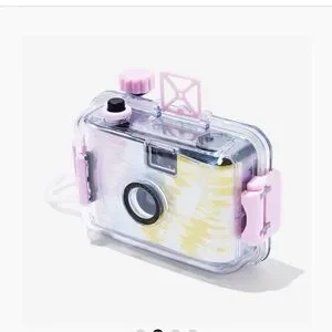 Sunnylife Pink And Yellow Underwater Camera Compact And Waterproof