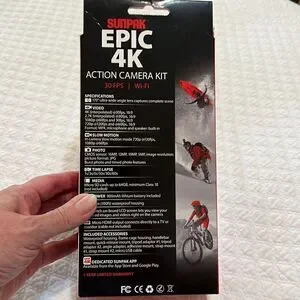 Sunpak Epic 4K HD Wi-Fi Waterproof Action Camera - NIB