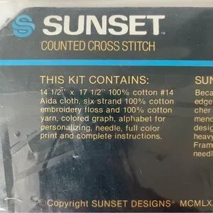 Sunset Counted Cross Stitch- Bless This Child - For 11x14 Frame- New- Kit #2981