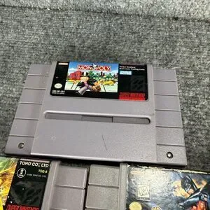 Super Nintendo Games Lot Mario Donkey Kong Batman Godzilla Spiderman SNES