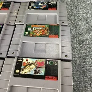 Super Nintendo Games Lot Mario Donkey Kong Batman Godzilla Spiderman SNES