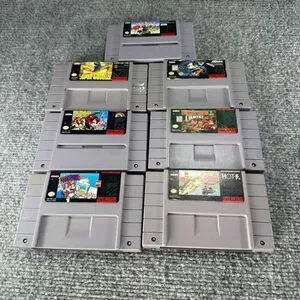 Super Nintendo Games Lot Mario Donkey Kong Batman Godzilla Spiderman SNES