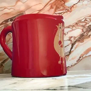 Sur La Table Italy Red Rooster Chicken Water Pitcher Utensil Holder