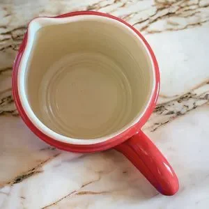 Sur La Table Italy Red Rooster Chicken Water Pitcher Utensil Holder