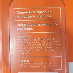 Surf Onn 6 Ft HI Speed USB Printer Cable