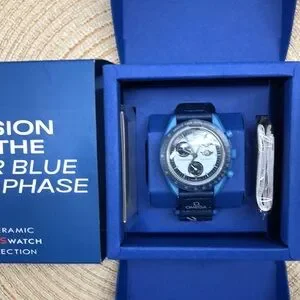 Swatch X Omega Mission To The Super Blue Moonphase Watch Velcro Band