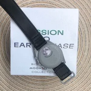 Swatch X Omega Moonswatch Mission To Earthphase Watch Velcro Band