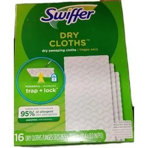 Swiffer Disposable Dry‎ Sweeping Cloths - Refills 16 Ct. 31821 Unscented Trap +